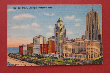 Postcard PC Chicago Illinois 1954 The Drake Hotel architecture USA US United States